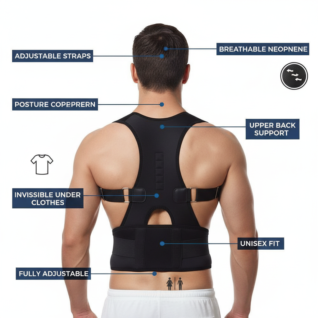 simplify™ Posture Corrector Belt — Adjustable Back Support for Men & Women