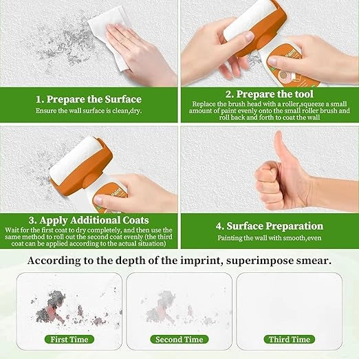 simplify™ Wall Repair Roller | 2-in-1 Paint Roller & Crack Filler for White Walls