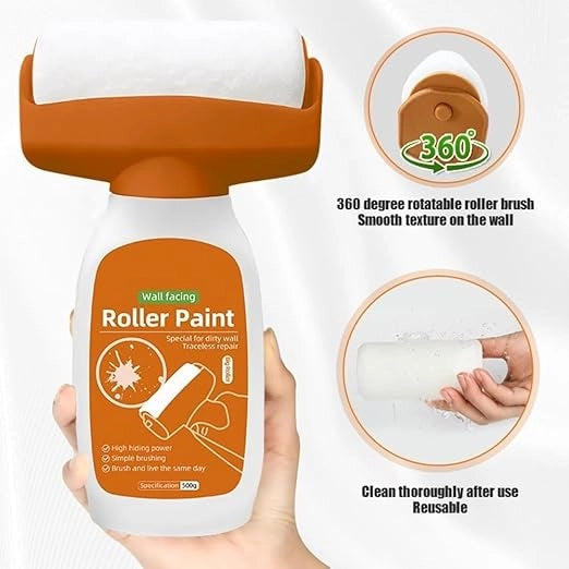 simplify™ Wall Repair Roller | 2-in-1 Paint Roller & Crack Filler for White Walls
