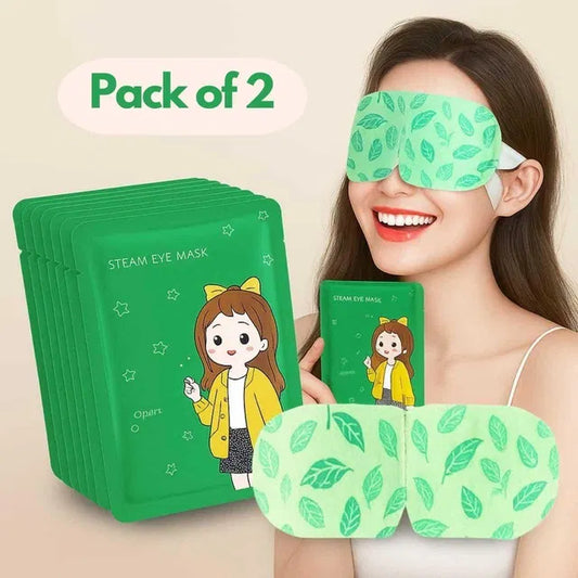 Steam Eye Mask Pack of 2 | Warm Therapy for Eye Fatigue, Puffiness & Dry Eyes | Self-Heating