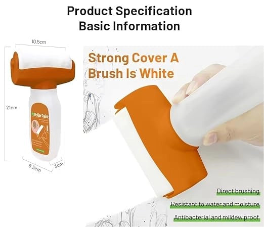 simplify™ Wall Repair Roller | 2-in-1 Paint Roller & Crack Filler for White Walls