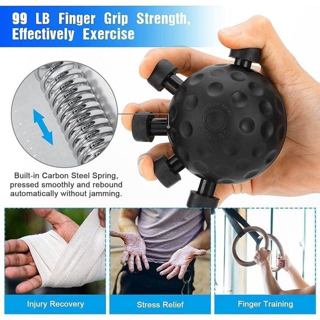 Hand Grip Strengthener | Finger & Wrist Exerciser for Strength, Fitness & Rehabilitation