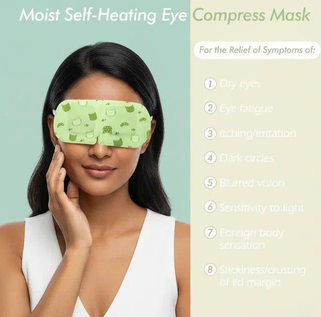 Steam Eye Mask Pack of 2 | Warm Therapy for Eye Fatigue, Puffiness & Dry Eyes | Self-Heating