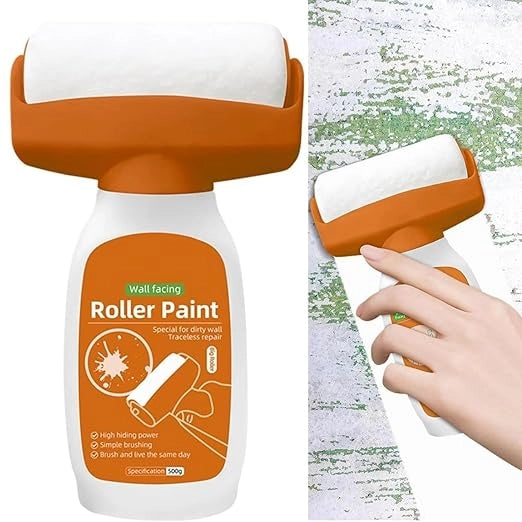 simplify™ Wall Repair Roller | 2-in-1 Paint Roller & Crack Filler for White Walls