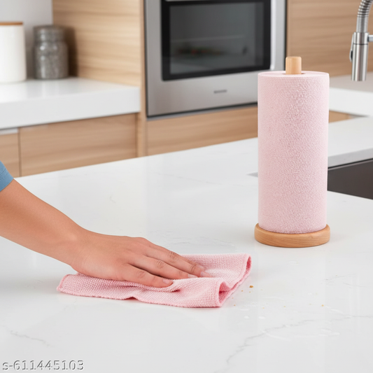 Reusable Microfiber Cleaning Cloth Roll | Washable Paper Towel Alternative | Absorbent Kitchen Wipes