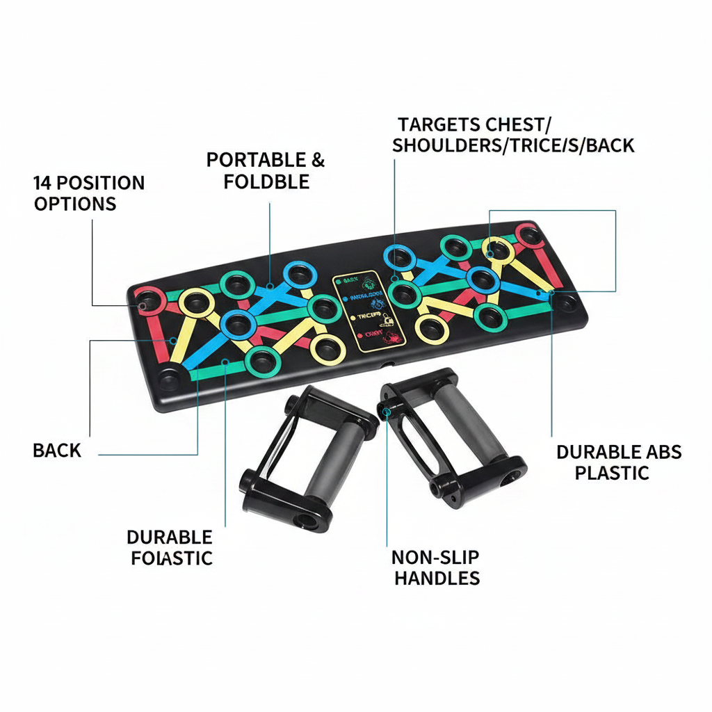 Portable 14-in-1 Push-Up Board Training System