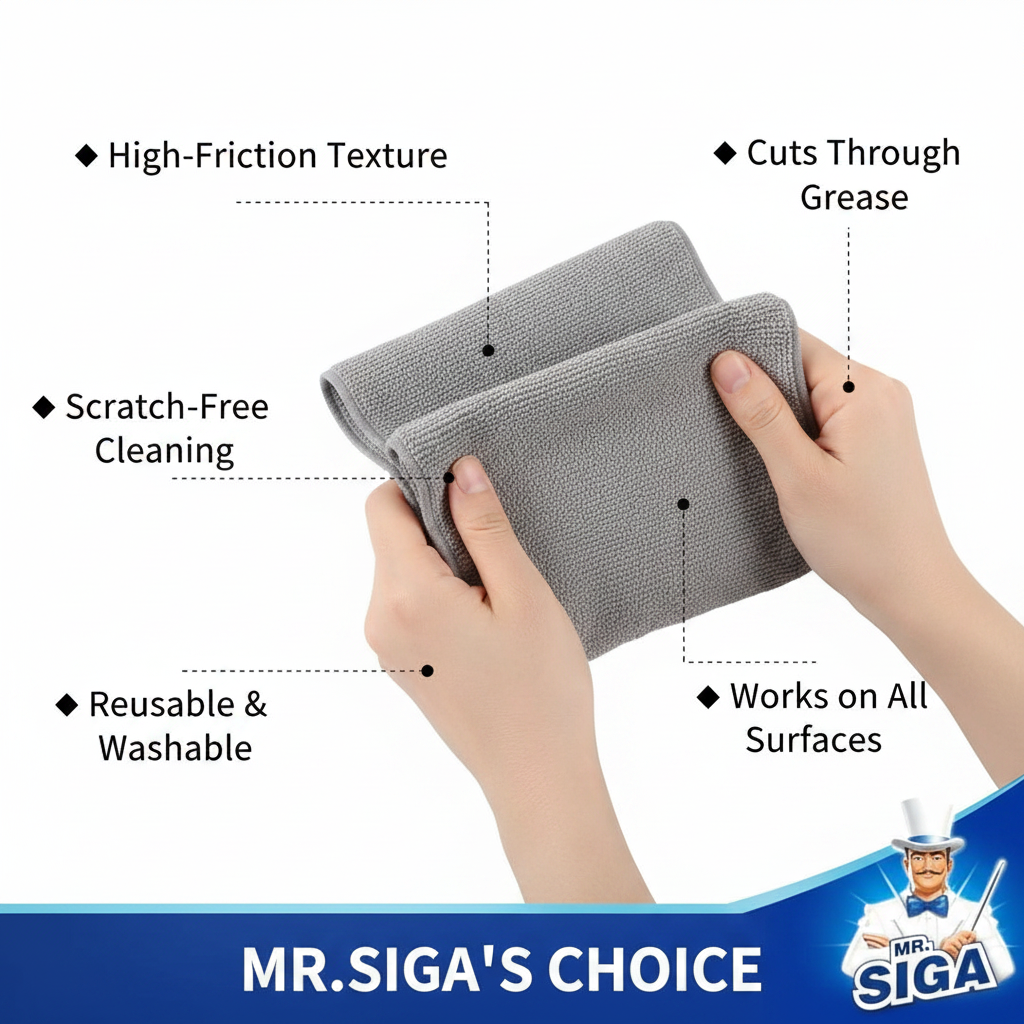 High-Friction Kitchen Wash Cloth | Heavy-Duty Grease Cutter | Reusable Scrubbing Cloth
