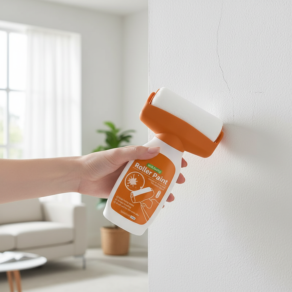 simplify™ Wall Repair Roller | 2-in-1 Paint Roller & Crack Filler for White Walls