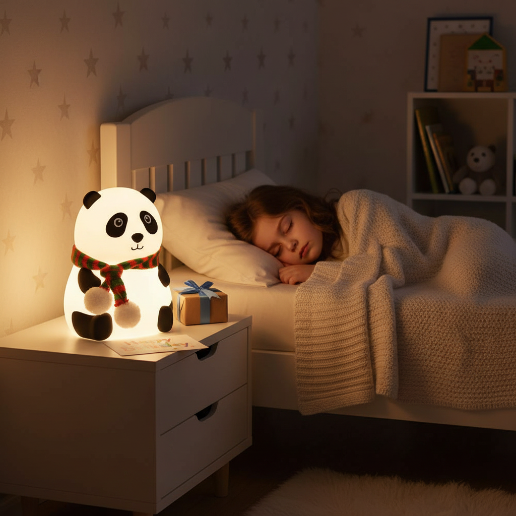 Panda LED Night Lamp | Cute Kids Room Decor & Birthday Gift | Soft Glow Night Light