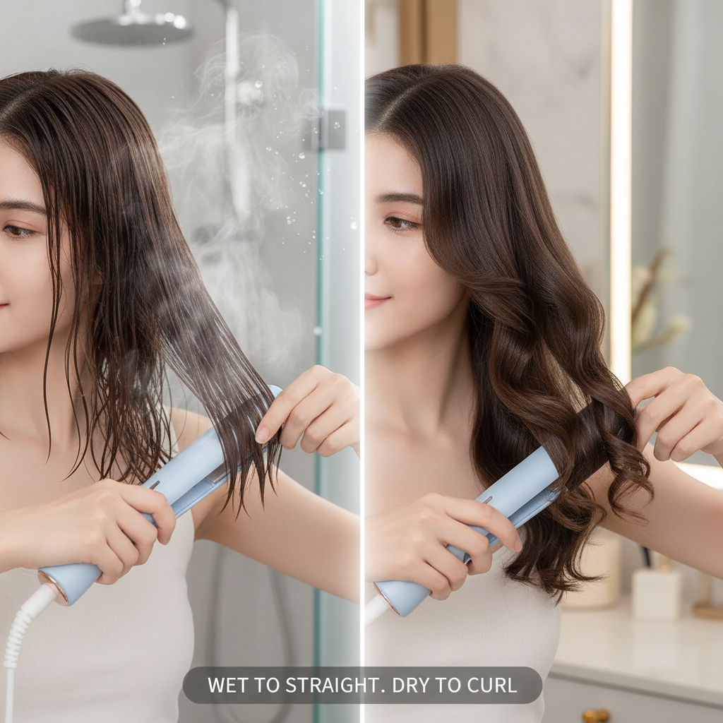 Electric Dry Wet Straight Volume Dual-use Curler