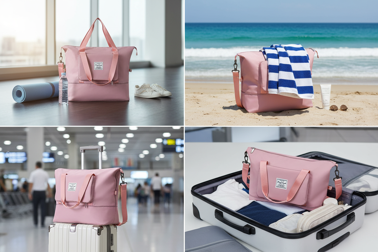Foldable Travel Duffel Bag | Waterproof Oxford Gym & Vacation Bag