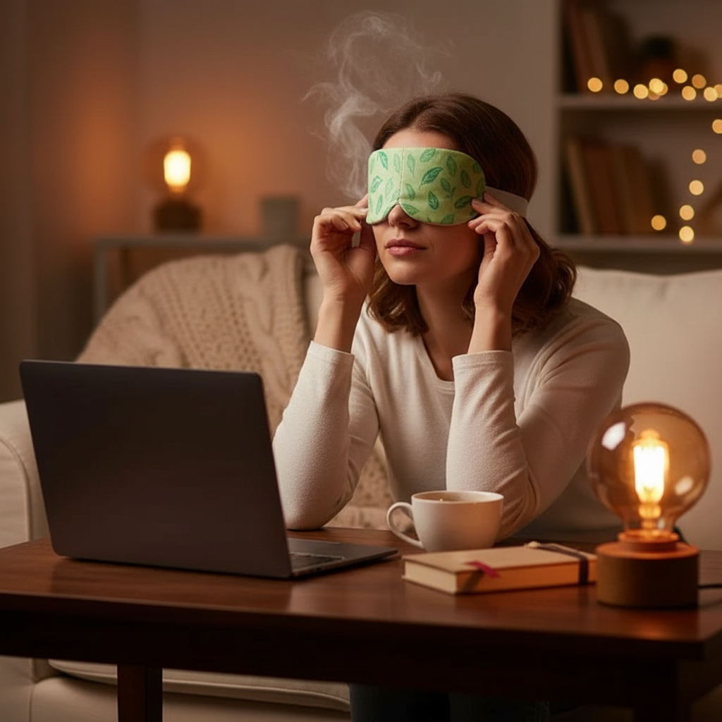 Steam Eye Mask Pack of 2 | Warm Therapy for Eye Fatigue, Puffiness & Dry Eyes | Self-Heating