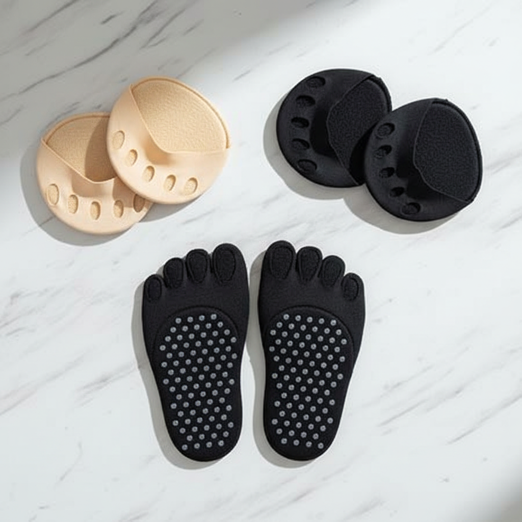 Women's Forefoot Half Insole Pads | Massaging Five-Toe High Heel Cushions