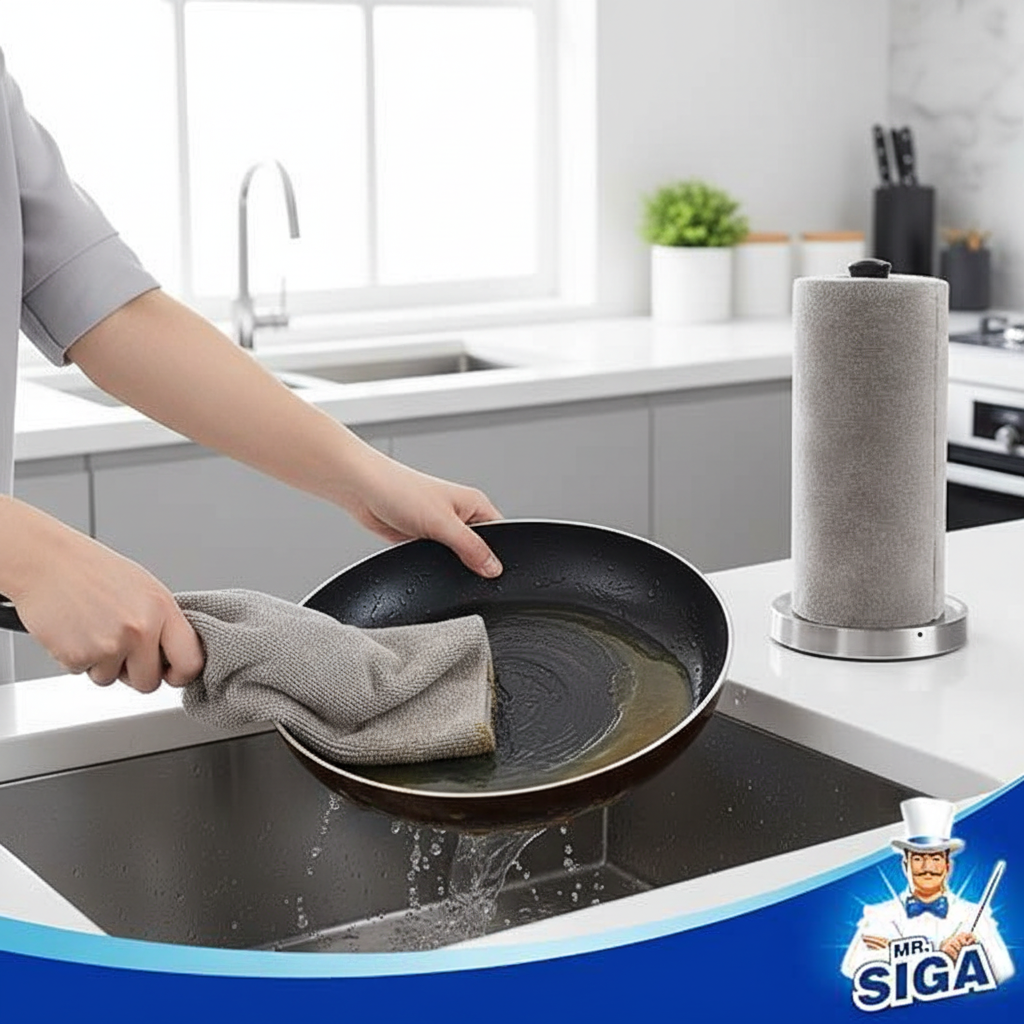 High-Friction Kitchen Wash Cloth | Heavy-Duty Grease Cutter | Reusable Scrubbing Cloth