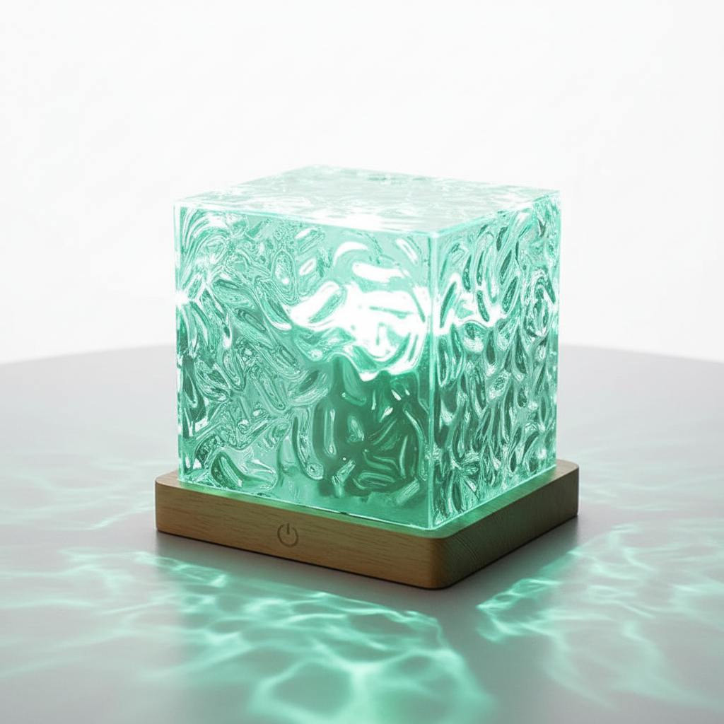 Dynamic Water Ripple Projection Light, USB Portable Night Lamp for Home Decor
